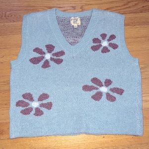 Floral sweater vest